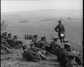 British Army Officers Relaxing on a Hilltop, 1921. Creator: British Pathe Ltd.