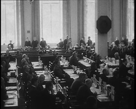 Delegates Listening to a Speech at  the Monetary and Economic Conference, 1933. Creator: British Pathe Ltd.