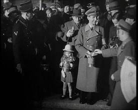 Joseph Goebbels Collecting for Charity, 1930s. Creator: British Pathe Ltd.