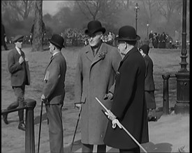 British men in Hyde Park, London, 1931. Creator: British Pathe Ltd.