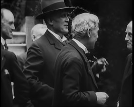 Members of the new National Government in the Garden of 10 Downing Street London..., 1931. Creator: British Pathe Ltd.