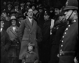 Labour Party Candidate Mr Fenner Brockway Standing on The Steps of Caxton Hall Making a..., 1924. Creator: British Pathe Ltd.