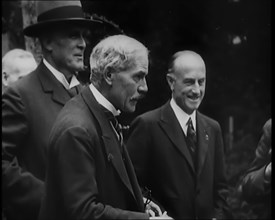 Members of the new National Government in the Garden of 10 Downing Street London..., 1931. Creator: British Pathe Ltd.