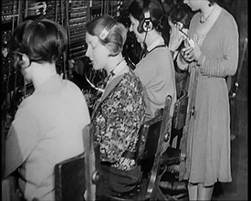 Female Civilians Working at the International Telephone Exchange, 1931. Creator: British Pathe Ltd.