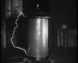 Scientific Equipment Generating Static Electricity, 1931. Creator: British Pathe Ltd.