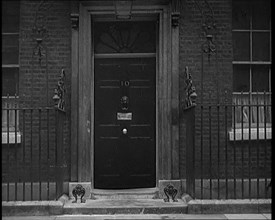 The Closed Door of 10 Downing Street, London, 1931. Creator: British Pathe Ltd.