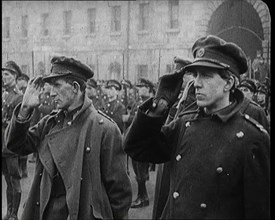 Irish Soldiers Saluting in Dublin, 1922. Creator: British Pathe Ltd.