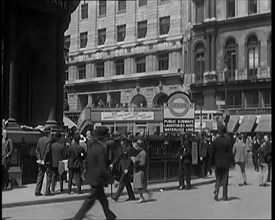 Exteriors of Buildings and UnderGround Station in London, 1931. Creator: British Pathe Ltd.