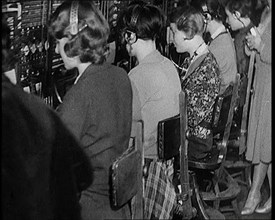 Female Civilians Working at the International Telephone Exchange, 1931. Creator: British Pathe Ltd.