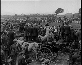 Horse Racing Enthusiasts Gathering for a Race in Southern Ireland, United Kingdom, 1921. Creator: British Pathe Ltd.