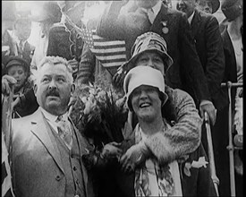 Gertrude Ederle, the First Woman to Swim the Channel, Arriving in New York City, 1926. Creator: British Pathe Ltd.