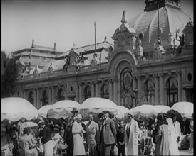 Crowds of People Enjoying Themselves at an Outside Café, 1926. Creator: British Pathe Ltd.