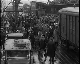 Mohandas K Gandhi (Mahatma) Walking Along the Docks, 1931. Creator: British Pathe Ltd.