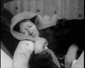 Annie MacSwiney on a Sick Bed During Her Hunger Strike at Mountjoy Prison, 1922. Creator: British Pathe Ltd.