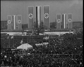 A Massive Nazi Rally, 1930s. Creator: British Pathe Ltd.