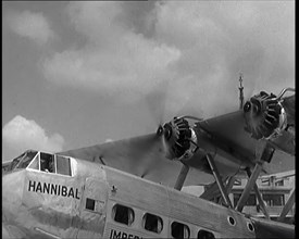 The British Imperial Airways Handley Page 'Hannibal' Biplane Airliner Taxiing at Radlett Air...,1931 Creator: British Pathe Ltd.