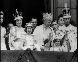 The British Royal Family Standing on a Balcony, 1937. Creator: British Pathe Ltd.