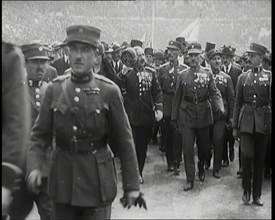 General Pangalos in a Crowd Filled Stadium, 1926. Creator: British Pathe Ltd.