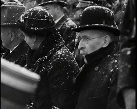 Crowd Listening to a Speech, 1930s. Creator: British Pathe Ltd.