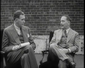 H.G. Wells Being Interviewed, 1930s. Creator: British Pathe Ltd.