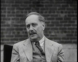 H.G. Wells Being Interviewed, 1930s. Creator: British Pathe Ltd.