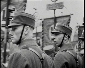 German Soldiers Marching, 1930s. Creator: British Pathe Ltd.