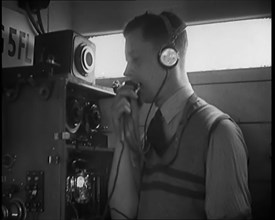 Radio Operator on a Train, 1931. Creator: British Pathe Ltd.