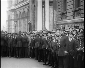 Crowds of Civilians and Press Standing Outside 10 Downing Street at the End of the General..., 1926. Creator: British Pathe Ltd.