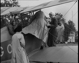 Female Civilians Getting into a Plane, 1931. Creator: British Pathe Ltd.