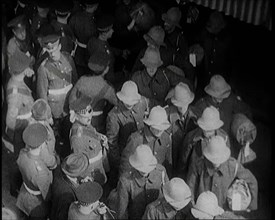 A Crowd of Soldiers Boarding a Boat, 1920s. Creator: British Pathe Ltd.