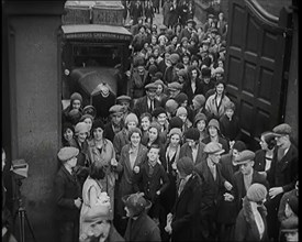 A Large Group of Workers Returning to the Factories, 1926. Creator: British Pathe Ltd.