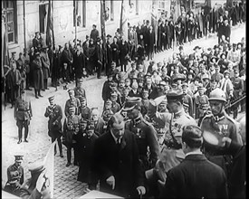 Marshall Jozef Pilsudski Reviewing Troops in Poland, 1926. Creator: British Pathe Ltd.