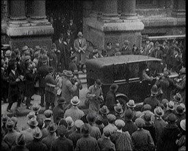 People Gathering and Coming and Going Outside the Carlton Club in London, 1922. Creator: British Pathe Ltd.