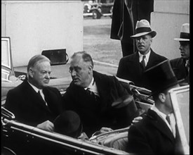 Herbert Hoover, the Former President, Leaving the White House..., 1933. Creator: British Pathe Ltd.