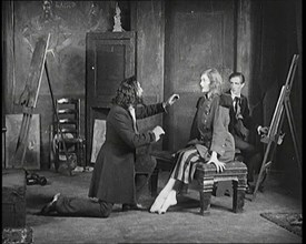 Actors Lyn Harding and Tom Walls Performing in the Play 'Trilby', 1920s. Creator: British Pathe Ltd.