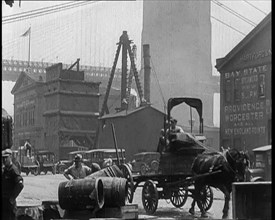 Street View of Building Sites in New York City, 1932. Creator: British Pathe Ltd.