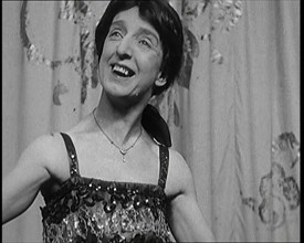 The Music Hall Star Nellie Wallace Pulling a Variety of Amusing Faces, 1920s. Creator: British Pathe Ltd.