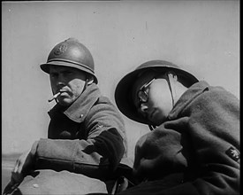 French Soldier Sleeping in a Cart, 1940. Creator: British Pathe Ltd.