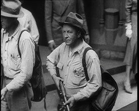 Vigilantes Carrying Guns Patrol the Streets To Fight Crime and Gang Warfare, 1932. Creator: British Pathe Ltd.