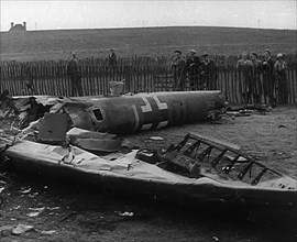 A Shot Down German Bomber, 1940. Creator: British Pathe Ltd.