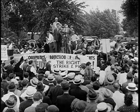 Crowd of Workers Demonstrating, 1932. Creator: British Pathe Ltd.