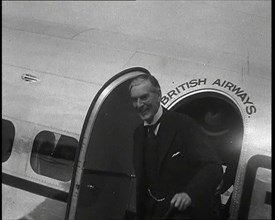 A Close up of a Smiling Neville Chamberlain, the British Prime Minister, Emerging from the..., 1938. Creator: British Pathe Ltd.