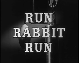 'Run Rabbit Run' - title card, 1940.  Creator: British Pathe Ltd.