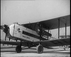 An Imperial Airways Aircraft Taxiing Along the Ground, 1920s. Creator: British Pathe Ltd.