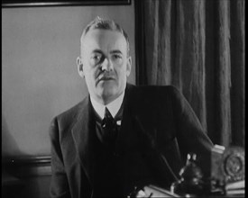 John Foster Dulles Talking to the Camera, 1930s. Creator: British Pathe Ltd.