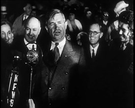 The Actor Will Rogers Addressing a Large Crowd of Supporters And Pledging His Support To..., 1932. Creator: British Pathe Ltd.