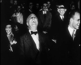 Presidential Candidate Franklin D Roosevelt Listening To the Actor Will Rogers Pledging..., 1932. Creator: British Pathe Ltd.