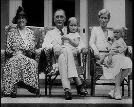 Franklin D Roosevelt, One of the Democratic Presidential Candidates, and Family, 1932. Creator: British Pathe Ltd.