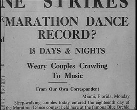 Newspaper Reading: ‘Marathon Dance Record?’, 1930s. Creator: British Pathe Ltd.