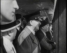 A Close up of Adolf Hitler Looking Out to Sea from a Deck on Board the 'Strength Through..., 1939. Creator: British Pathe Ltd.